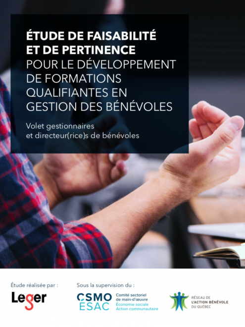 Étude de faisabilité et de pertinence pour le développement de formations qualifiantes en gestion des bénévoles